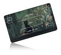 Dikoer for MTG Playmat 24 x 14 Inches, Card Playmat Stitched with Magic Zones Commander Deck Gaming Desk Mat Card Gameplay Pad for MTG TCG Trading Card Inked Game - Leaf Cat