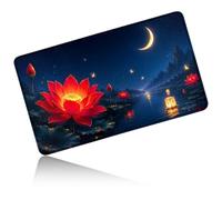Dikoer for MTG/TCG Playmat 24" x 14" Commander Deck Gaming Mat, Red Lotus