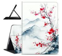 Dikoer for Samsung Galaxy Tab A 10.1" 2016 SM-T580/T585/T587 Tablet Case, Slim Kickstand Stand Leather Smart Cover with Auto Wake/Sleep for Women Men, Taohua Mountain Range