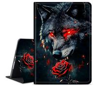 Dikoer for Samsung Galaxy Tab A 10.1 Inch 2019 Model SM-T515/T510 Tablet Case, Slim KickstandStand Leather Smart Cover for Women Men with Auto Wake/Sleep, Green Sky Cat