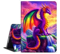 Dikoer for Samsung Galaxy Tab A 8.0 Inch 2019 Model SM-T290/T295 Tablet Case, Slim KickstandStand Leather Smart Cover with Auto Wake/Sleep, Purple Dragon Sky