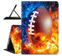 Dikoer for Samsung Galaxy Tab A 8.4 2020 Model SM-T307 Tablet Case, Slim Kickstand Stand Leather Smart Cover with Auto Wake/Sleep for Women Men, Red Blue Rugby