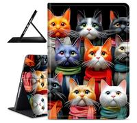 Dikoer for Samsung Galaxy Tab A 8.4 2020 Model SM-T307 Tablet Case, Slim Kickstand Stand Leather Smart Cover with Auto Wake/Sleep for Women Men, Artistic Watercolor cat