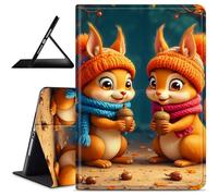 Dikoer for Samsung Galaxy Tab A7 10.4 Inch 2022/2020(SM-T500/T503/T505/T507) Tablet Case, Slim Kickstand Stand Leather Smart Cover for Women Men, Towel Squirrel