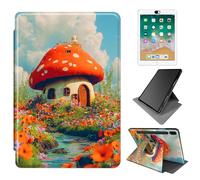 Dikoer for Samsung Galaxy Tab S10+ Plus 2024/S9 FE+ Plus/S9+ Plus 12.4" 2023 Case, 360 Degree Rotating Adjustable Stand Smart Leather Tablet Cover for Women Men, Mushroom House