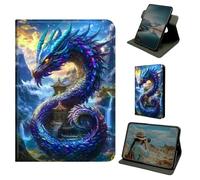 Dikoer for Samsung Galaxy Tab S10 Plus 2024/S9 FE+/S9 Plus 12.4 Inch 2023 Case, 360 Degree Rotating Stand Smart Folio Protective Cover with Auto Sleep/Wake for Women Men, Blue Dragon Forest