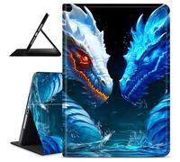 Dikoer for Samsung Galaxy Tab S10 Plus/S9 FE Plus 12.4"/S9 Plus 12.4 Inch 2023 Tablet Case, Slim Kickstand Stand Leather Smart Cover with Auto Wake/Sleep for Women Men, Blue White Dragon
