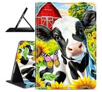 Dikoer for Samsung Galaxy Tab S11 11" 2025 SM-X730/SM-X736 Tablet Case, Slim PU Leather Smart Cover with Anti-Slip Multi-Angle Viewing Stand Shockproof Protective Shell for Travel Office, Farm Cows