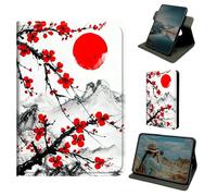 Dikoer for Samsung Tab A9 8.7 Inch 2023/Galaxy Tab A11 8.7" 2026 Case, 360 Degree Rotating Stand Smart Folio Protective Cover with Auto Sleep/Wake for Women Men, Red Sunset Plum