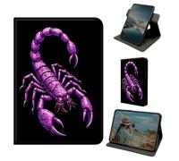 Dikoer for Samsung Tab A9 8.7 Inch 2023/Galaxy Tab A11 8.7" 2026 Case, 360 Degree Rotating Stand Smart Folio Protective Cover with Auto Sleep/Wake for Women Men, Purple Scorpion