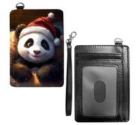 Dikoer Front Pocket Wallets for Men, PU Leather Slim Men's Wallets, Card Cases & Money Organizers RFID Blocking Wallet for Travel, Outdoors, Home, Shopping - Cool Lion, Red Hat Panda, With Wrist Rope
