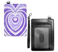 Dikoer Front Pocket Wallets for Men Women, PU Leather Slim Men's Wallets, Card Cases & Money Organizers RFID Blocking Wallet for Travel, Outdoors, Home, Shopping - Hummingbird Flowers, Blue Heart