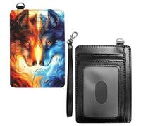 Dikoer Front Pocket Wallets for Men Women, PU Leather Slim Men's Wallets, Card Cases & Money Organizers RFID Blocking Wallet for Travel, Outdoors, Home, Shopping - Hummingbird, Red Blue Fox, With