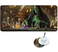 Dikoer Gaming Mouse Pad with Stitched Edges 31.5" x 11.8", Desk Mat for Office Home Decor, Large Waterproof Keyboard Pad & Coaster, Non-Slip Laptop Desk Protector for Gamer Work, Experimental Skull