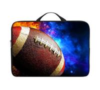 Dikoer Laptop Handle Bag for 10-17 Inch, Sleeve Neoprene Book Organizer Cover for Notebook Travel Office Business, Galaxy Rugby, 15 Inch Laptop Case