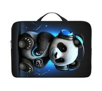 Dikoer Laptop Handle Bag for 10-17 Inch, Sleeve Neoprene Book Organizer Cover for Notebook Travel Office Business, Music Panda, 13 Inch Laptop Case