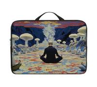 Dikoer Laptop Handle Bag for 15/14/13 Inch, Stylish Tote Notebook Sleeve Neoprene Cover for Computer Travel Office, White Mushroom Man