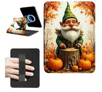 Dikoer Magnetic Case for 6" Kindle Paperwhite(10th Generation, 2019) Model: J9G29R, Detachable 360 Rotating Swivel Stand Smart PU Leather Protective Cover with Hand Strap, Pumpkin Old Man Maple Leaf