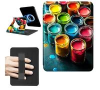 Dikoer Magnetic Case for 7" Kindle Paperwhite 12th Generation 2024 & Kindle Colorsoft 2024/2025 Signature Edition, 360 Rotating Swivel Stand Leather Protective Cover with Hand Strap, Dye Ink