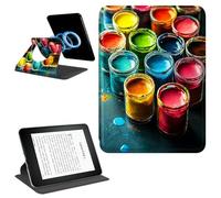 Dikoer Magnetic Case for 7" Kindle Paperwhite 12th Generation 2024 & Kindle Colorsoft 2024/2025 Signature Edition, Detachable 360 Rotating Swivel Stand Smart PU Leather Protective Cover, Dye Ink