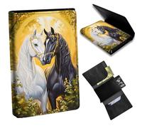 Dikoer Music Panda Minimalist Wallet for Men, Pop Up Card Case Wallet for Women, PU Leather Automatic Credit Card Holder Metal Money Clip Wallet RFID Blocking Bifold Pocket Wallet, Yellow Background