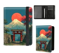 Dikoer Passport Holder with Vaccine Card Slot Combo w/Pen, PU Leather Cute RFID Passport Book Wallet Cover Airplane Travel Documents Organizer with RFID Blocking for Women Men, 00LO6, Passport Holder