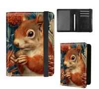 Dikoer Passport Holder with Vaccine Card Slot Combo w/Pen, PU Leather Cute RFID Passport Book Wallet Cover Airplane Travel Documents Organizer with RFID Blocking for Women Men, 00R8G, Passport Holder