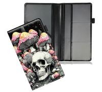 Dikoer Pink Mushroom Skull Car Registration and Insurance Holder