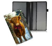 Dikoer Snowy Yellow Cow Car Registration and Insurance Holder
