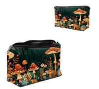 Dikoer Travel Makeup Bag, Padded Small Cosmetic Pouch with Zipper, Spandex Toiletry Organizer for Purse, Portable Makeup Clutch for Women, Shopping Potluck & Daily Use, 7.9" x 5.1", Cat Old, Orange
