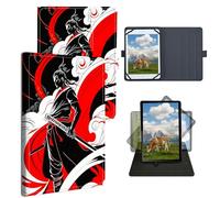 Dikoer Universal Case for Remarkable 2 10.3 Inch Digital Paper 2020 Released, Adjustable Silicon Band Shockproof TPU Protective PU Leather Cover for 9-10.5 Inch, Red Swordsman