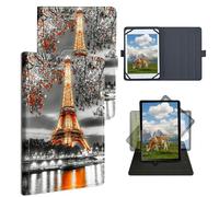 Dikoer Universal Case for Remarkable 2 10.3 Inch Digital Paper 2020 Released, Adjustable Silicon Band Shockproof TPU Protective PU Leather Cover for 9-10.5 Inch, Orange Leaning Tower