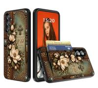 Dikoer Wallet Case Compatible with Samsung Galaxy S25 FE 5G | [3 Card Holder] Dual Layer Shockproof Protective Hard PC & Soft TPU Rugged Case for Men Women, Christian Bible Verses