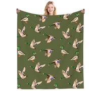 DikoGoGo Mallard Duck Blanket Gifts for Women Ducks Stuff Throw Blanket Plush Bedding Mallard Duck Gifts for Girls Women Men Adults Room Decor 50"X40"INCH