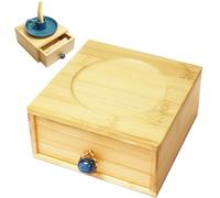 DIKOO Wooden Box for Store Palo Santo Incense Sticks, Storage Drawer Box for Store Smudging Sticks, Incense Cones, Sage Bundles (Bamboo, 6inch and 6inch)