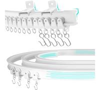 DIKOTS 5 Meter Flexible Curtain rail track - Heavy duty curtain track for Bay windows, Rooms, Divider, RV & Shower curtain rail track - Swish curtain track - Wall Mount bay window curtain rail