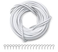 Dikots Net Curtain Wire and Hooks Set - 20 Meter Curtain wire kit includes 35 Eyes and 35 Hooks - A Multipurpose Wire