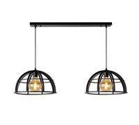 'DIKRA' Dimmable Adjustable Stylish Indoor Bar Pendant Light 2xE27 Lucide Black One Size