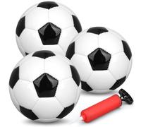 Dilabnda 14 cm Mini Football Ball with Pump, Toddler Football Balls for Children Ages 2-8 Years, Football Game Summer Beach Balls Birthday Gifts for Kids Boys Girls 3+ Years (3 Pack)
