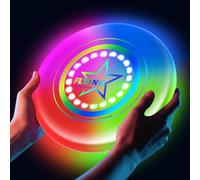 Dilabnda LED Flying Discs - 12 Dynamic Light Modes, Rechargeable, 175g Outdoor Toy for Pool/Beach/Camping, Birthday Gifts for Kids/Adults (Safe Soft Edge Design)