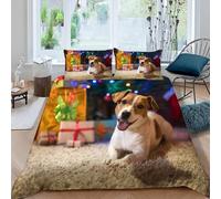 DILANI Duvet Cover double 3D Jack Russell Terrier Quilt Cover Soft Microfiber Comforter Cover With Zipper Closure Bedroom and 2 Pillowcase Dog Animal Bedding Set for Kids Teens and Adults