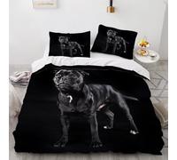 DILANI Duvet Cover double 3D Staffordshire Bull Terrier Quilt Cover Soft Microfiber Comforter Cover With Zipper Closure Bedroom and 2 Pillowcase Dog Animal Bedding Set for Kids Teens and Adults