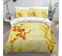 DILANI Duvet Cover Set double size 3D Japanese Cherry Blossoms Quilt Cover Soft Microfiber Comforter Cover With Zipper Closure Bedroom and 2 Pillowcase Pink Bedding Sets for Kids Teens and Adults