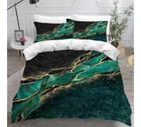 DILANI Duvet Cover Set single 3D Marble Quilt Cover Soft Microfiber Comforter Cover With Zipper Closure Bedroom and 2 Pillowcase Modern Simple Bedding Set for Kids Teens and Adults