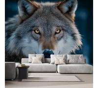 DILANI Photo Wallpaper Loup 500x280 cm Non-Woven Wall Mural 3D Kawaii Animaux Wallpaper Murals for Living Room,Bedroom,Kids Room,Office,TV Background Home Deco