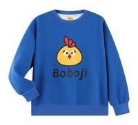 DILBYKE Boys Girls Sweatshirts Solid Sport Pullover Top Crew Neck Long Sleeve Sweatshirt Kid Clothes Cotton, Royal, 11-12 Years