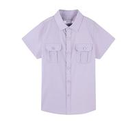 DILBYKE Boys’ School Shirt Short Sleeve Uniform Shirts Woven with Two Pocket, Lilac, 13-14 Years