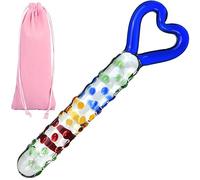 Dildo Glass Rainbow Crystal Heart Glass Wand Dildo Sensual Glass Anal Pleasure Wand Masturbation Anal Beads Butt Plug G Spot Stimulation Adult Sex Toy