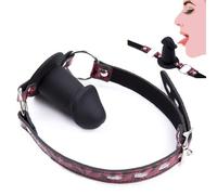 Dildo Open Mouth Gag Ball Gag Muzzles Deep Throat Training Plug