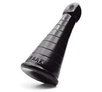 Dildo Sex Toy, FAAK Slightly Grooved Stimulation Cone, 7 Inch Insertable Butt Hole Pleasure Toy for Adults, FAAK Dildos and Plugs (Black)